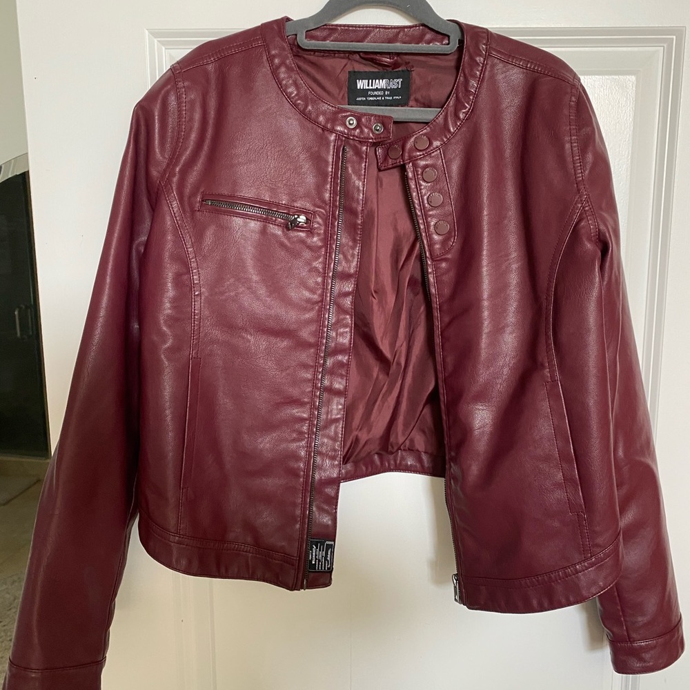 NWOT William Rast faux leather jacket size M